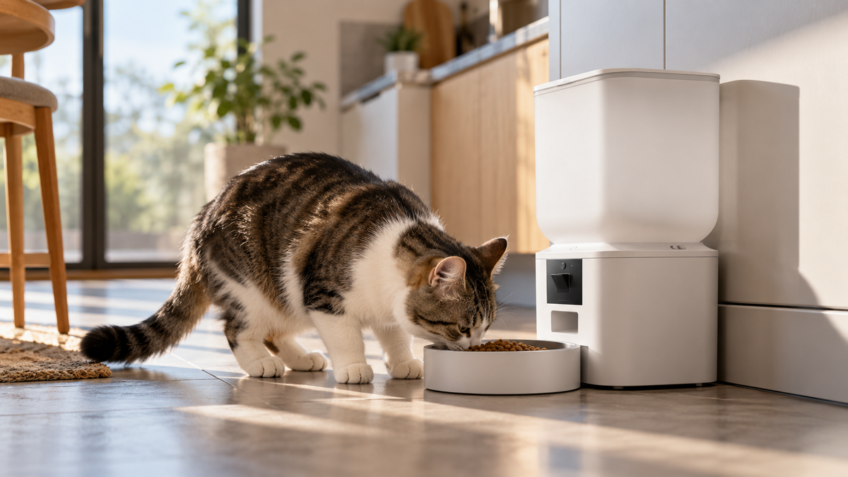 Futterautomat für Katzen: Fütterungszeiten planen, auch wenn du unterwegs bist
