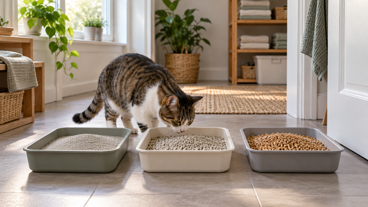Welche Katzenstreu ist die richtige? Klumpstreu, nicht klumpend oder Pellets