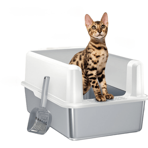 catzyfied xxl edelstahl katzentoilette katzenklo